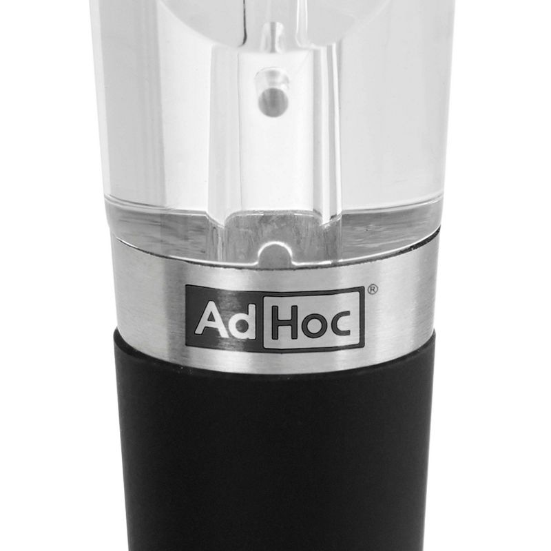 AdHoc 2 in 1 Wine Decanter and Aerator Pourer 7 in VA10US Black