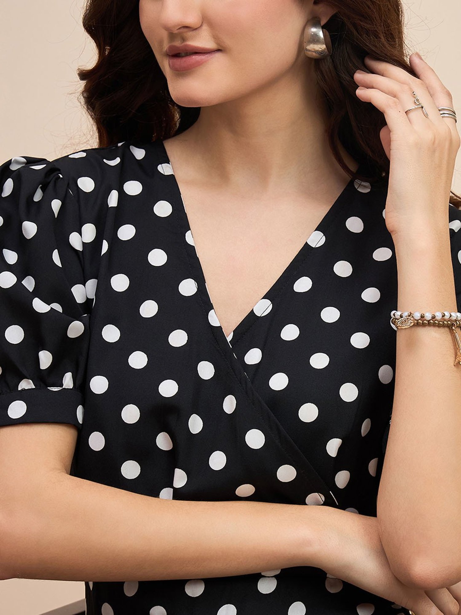 BRINNS Black Polka Dot Playsuit