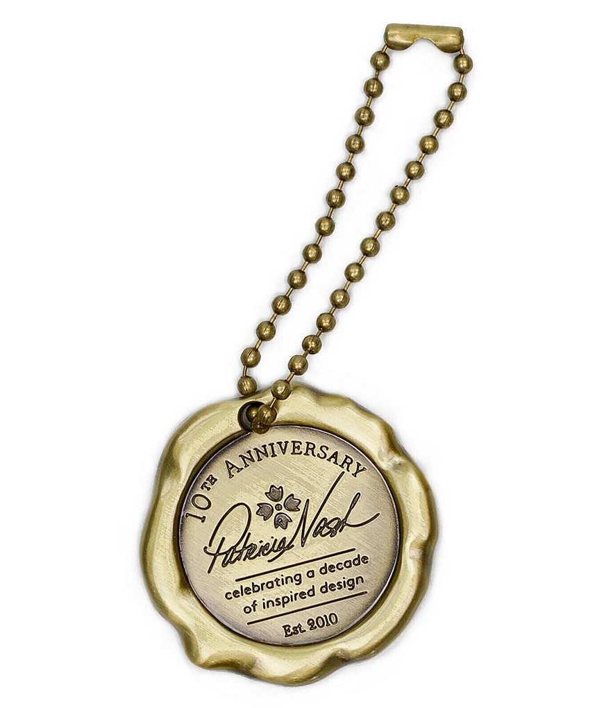 Patricia Nash Cut Out Tooling Collection Aria Ring Handle Floral Shopper Tote Bag