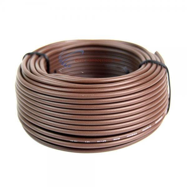 18 GA 50 Feet Brown Audiopipe Car Audio Home Remote Primary Cable Wire LED