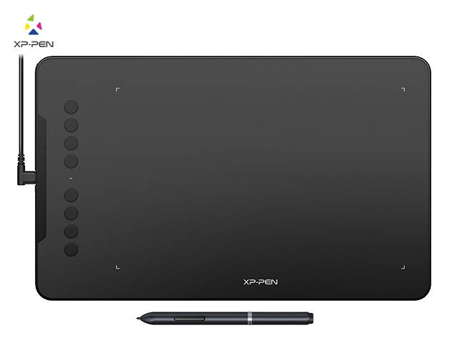 XP-Pen Deco 01 10x6.25 Inch Digital Graphics Drawing Tablet Drawing Pen Tablet with Battery-free Passive Stylus and 8 shortcut keys (8192 levels pressure)