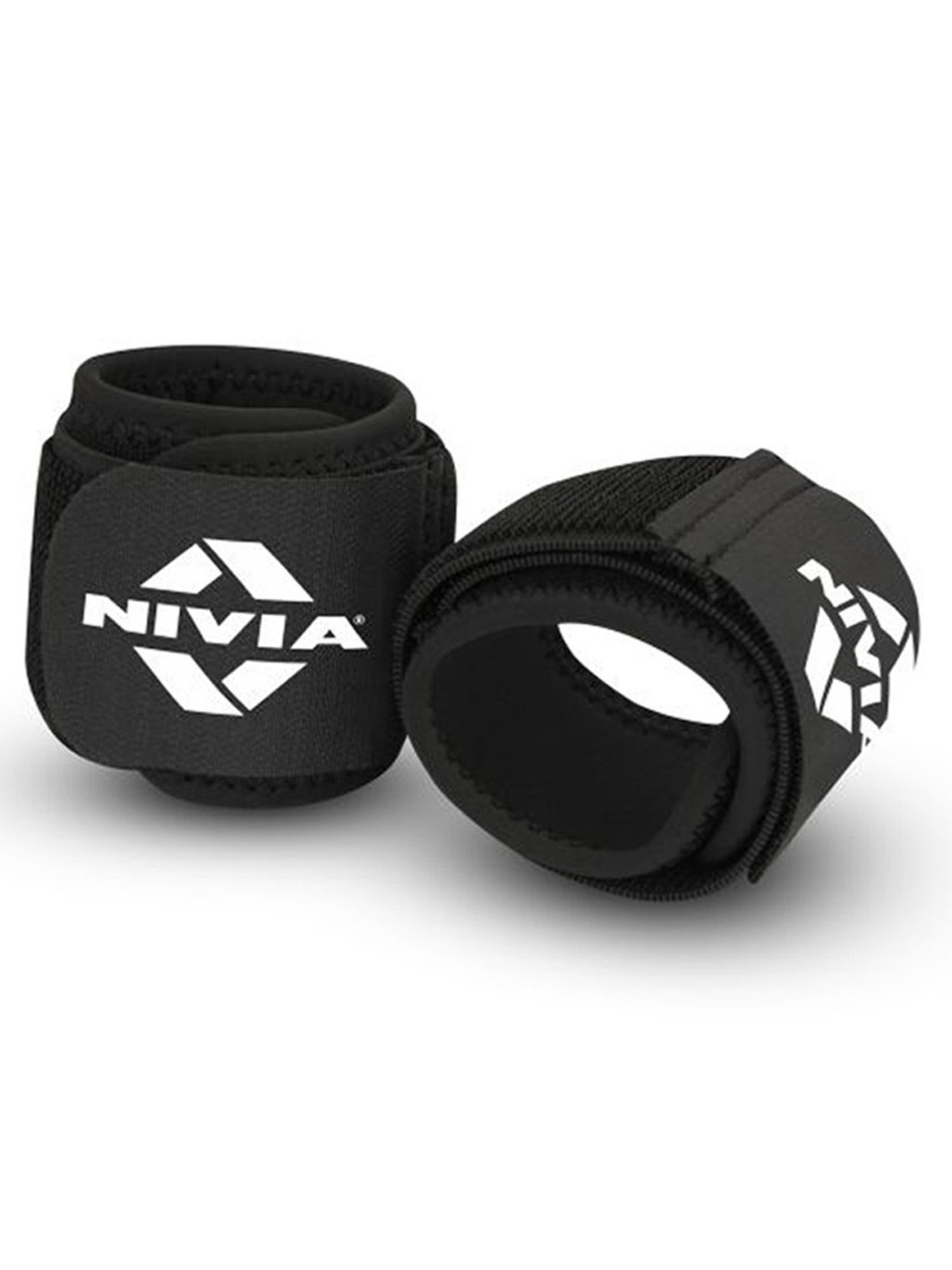Nivia Weight Lifting Wrist Support Pack of 2 (Black) Size - Free Size