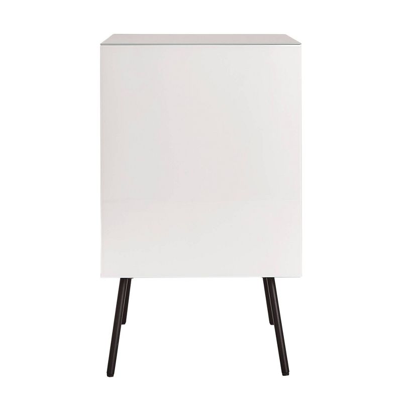Magnus 2 Door Glass Accent Cabinet White - Inspire Q