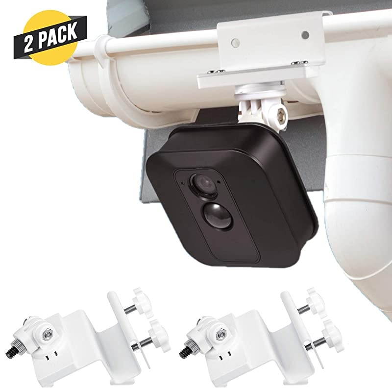 Weatherproof Gutter Mount for XT2 Outdoor Camera with Universal Screw Adapter by  Best Viewing Angle for Your Surveillance Camera 2 Pack White