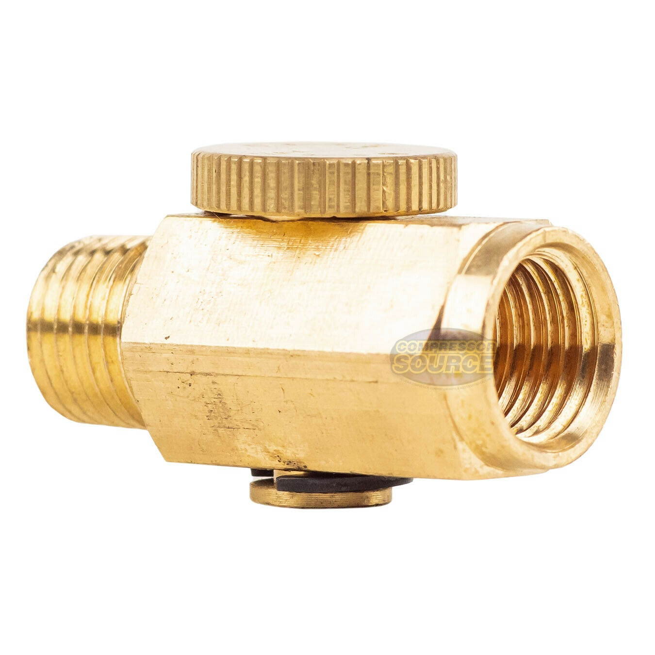 5PC 1/4 NPT Inline Regulator Solid Brass Compressed Air Pressure Valve Tool Mini