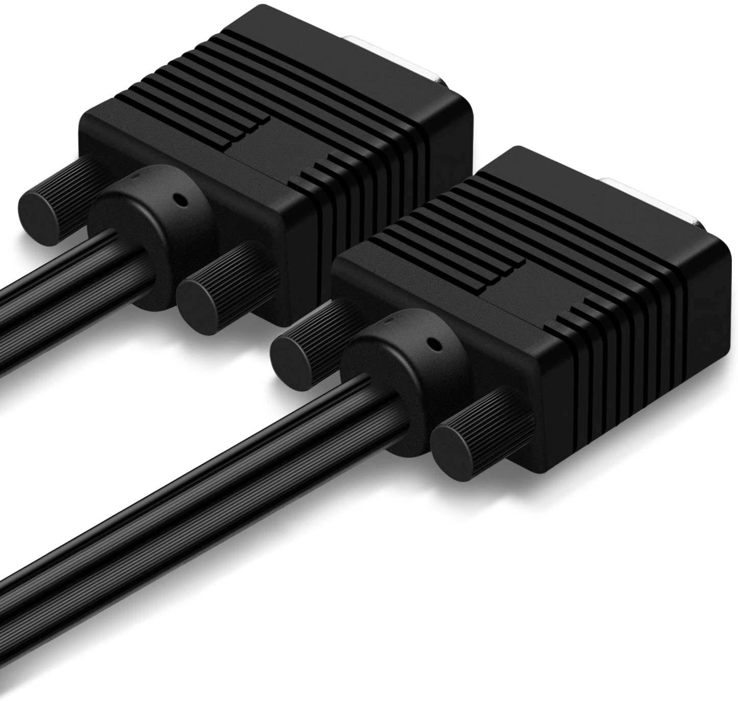 TNP Premium VGA to VGA Cable (10 Feet) HD15 Male to Male M/M VGA SVGA UXGA Extension Wire Cord for LCD LED Monitor TV HDTV Display Projector