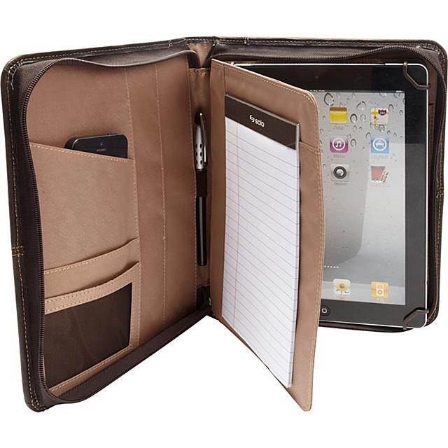 SOLO Universal Fit Vintage Leather Tablet/eReader Padfolio