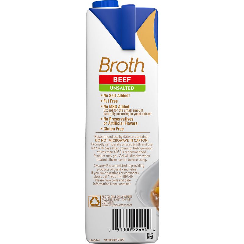 Swanson 100% Natural Unsalted Beef Broth 32oz