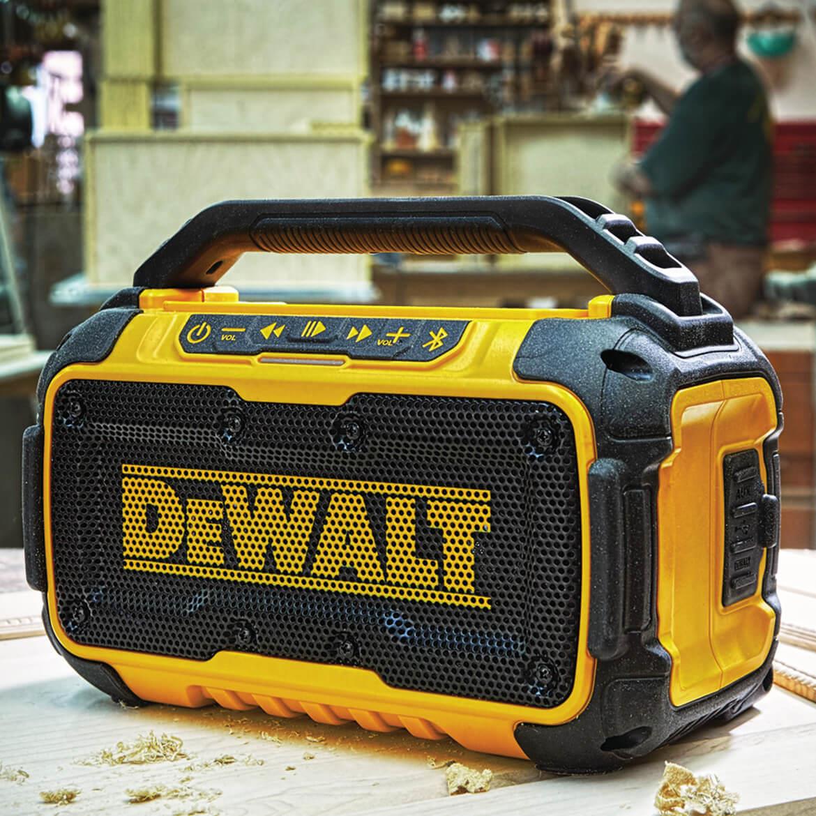 DeWALT DCR010 12-Volt/20-Volt Corded/Cordless Dual Speaker Bluetooth Speaker