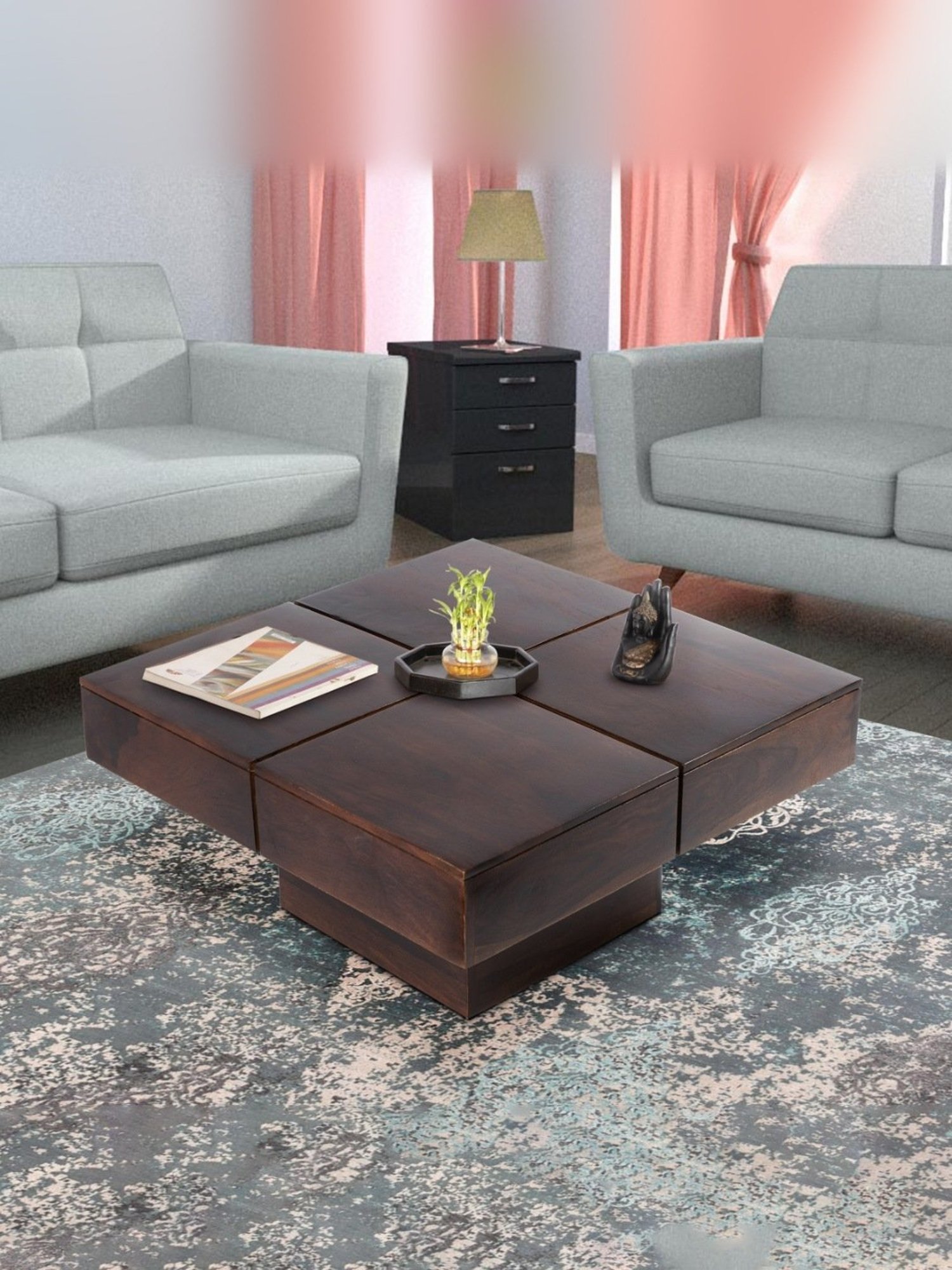 Glass Oval Living Room Metal Coffee Table - Saracina Home