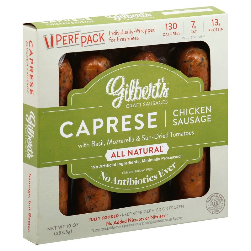 Gilbert's Craft Sausage Caprese Chicken Sausage - 10oz
