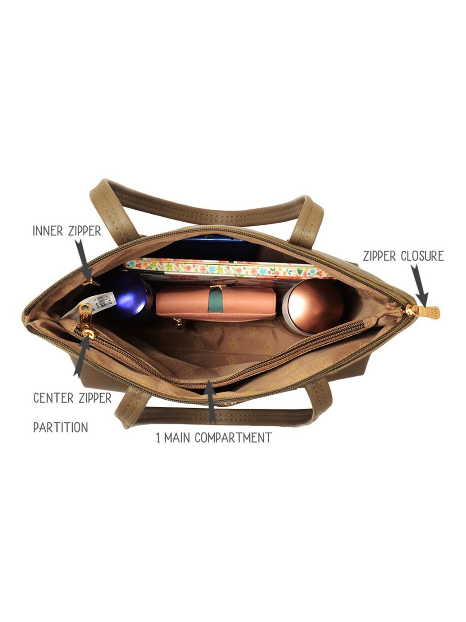Baggit Olive Large Tote Bag