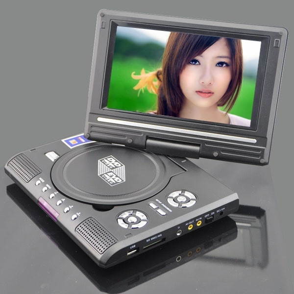 7.8 Inch Portable DVD Player Digital Multimedia Player U Drive Play with FM TV Game Card Read Function VCD DVCD MP4 MP5