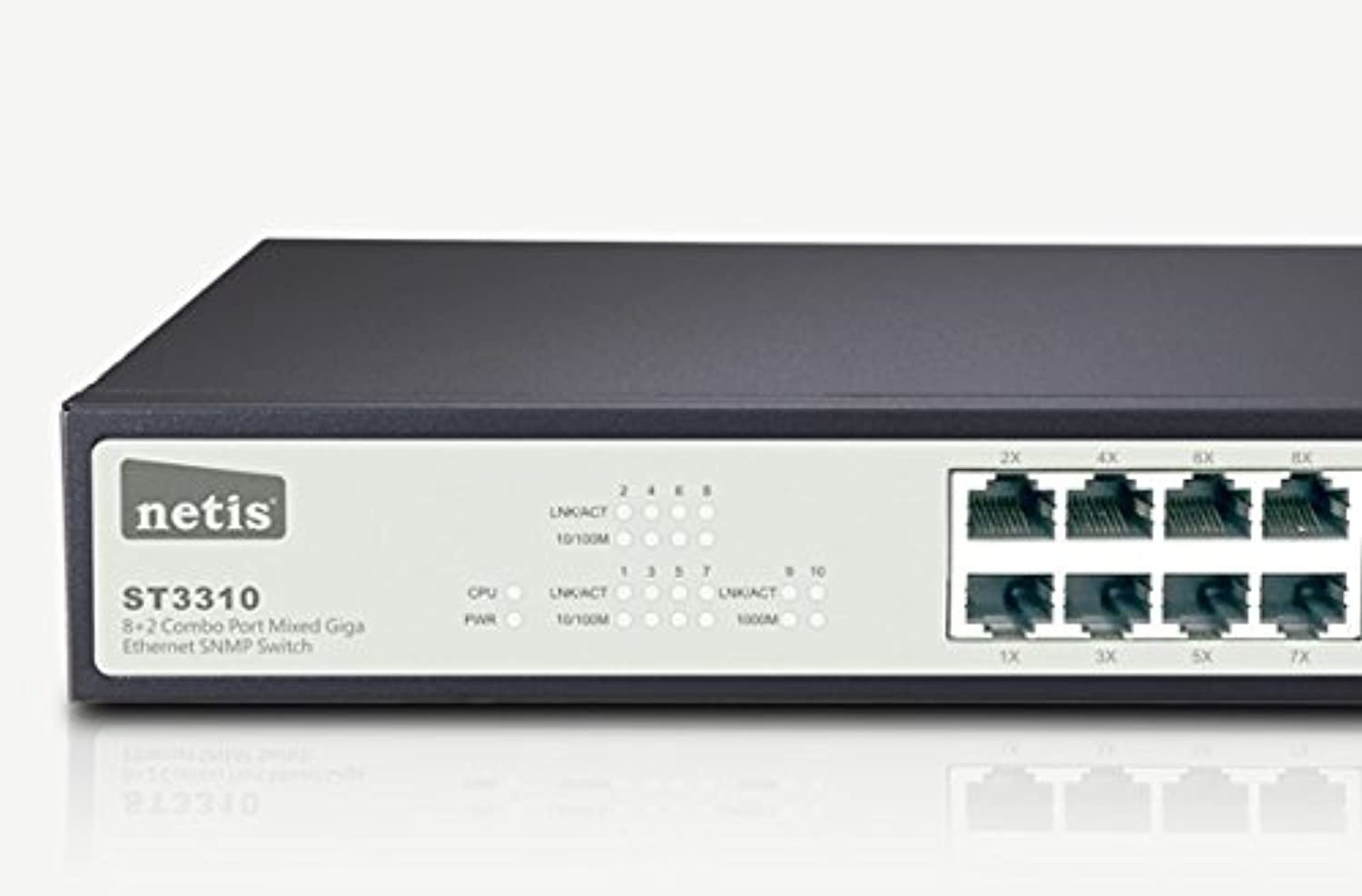 Netis 8FE+2 Combo-Port Gigabit Ethernet SNMP Switch, 5.6 Gbps Switching Fabric Capacity (ST3310) (ST3310)