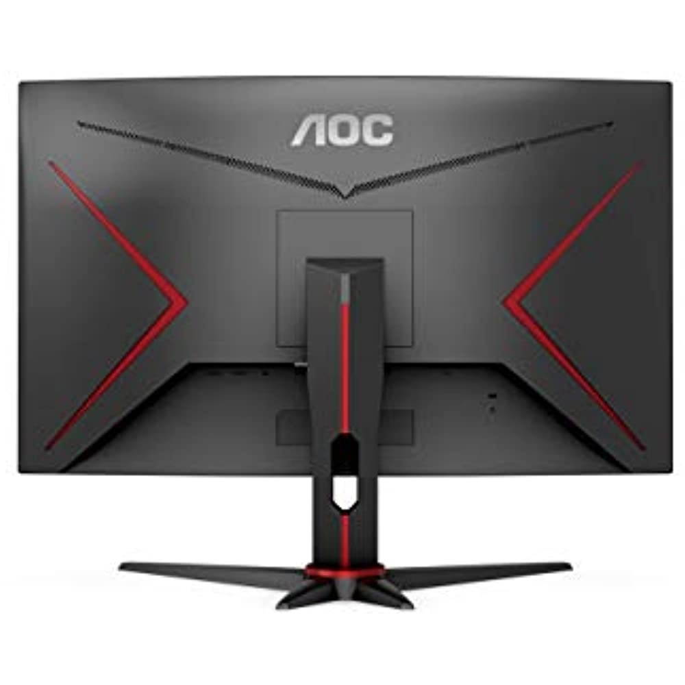 AOC C27G2Z 27" Curved Frameless Ultra-Fast Gaming Monitor, FHD 1080p, 0.5ms 240Hz, FreeSync, HDMI/DP/VGA, Height Adjustable, 3-Year Zero Dead Pixel Guarantee, Black, 27" FHD Curved