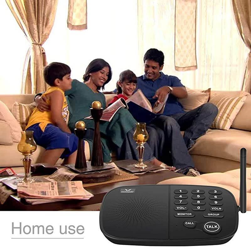 1/2 Mile Range 10-Channel Intercom System for Home or Office, Plug-and-Play Intercom, Easy to Use with Clear Sound, Without Yelling [2020 New Version]