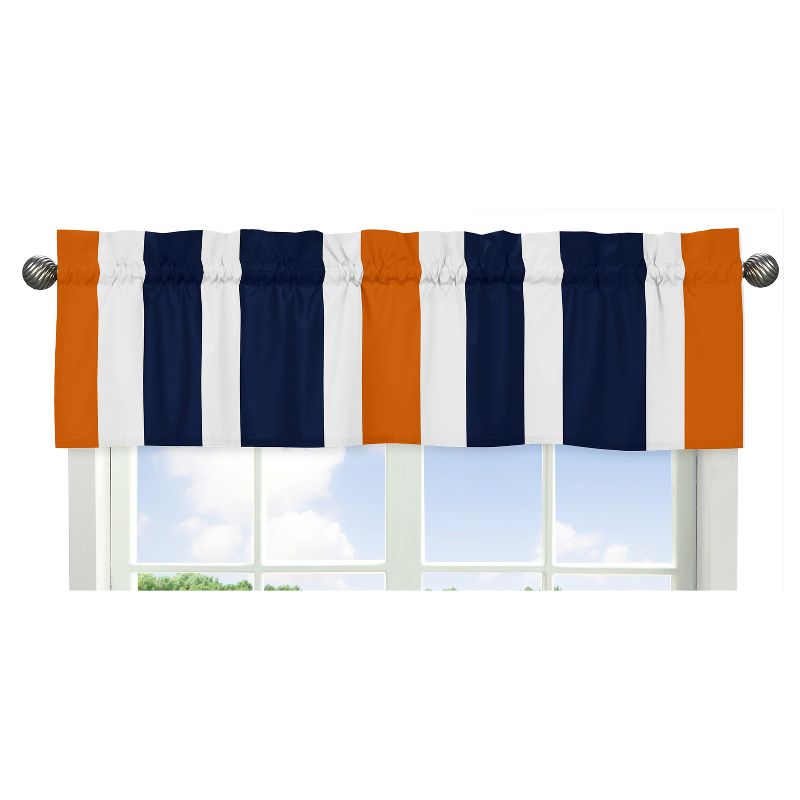 Twin Stripe Comforter Set Navy/Orange - Sweet Jojo Designs