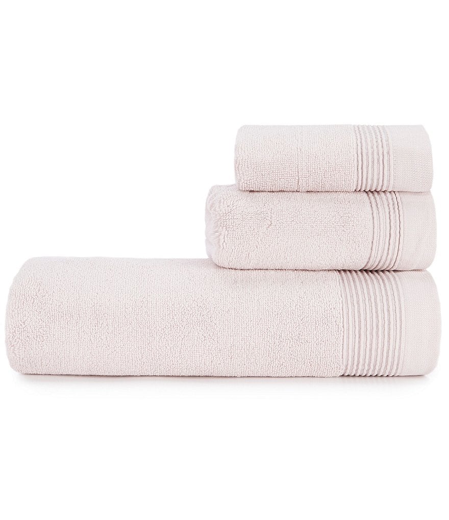H Halston Ribbed Pinstripe Bath Towels