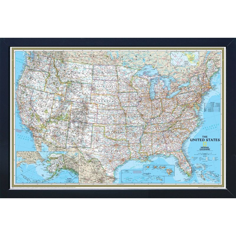 National Geographic Magnetic Travel Map USA Classic - Extra Large