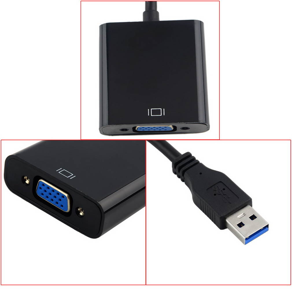 USB 3.0 to VGA,USB3.0 TO VGA Adapter Converter External Video Graphic Card-Built in driver
