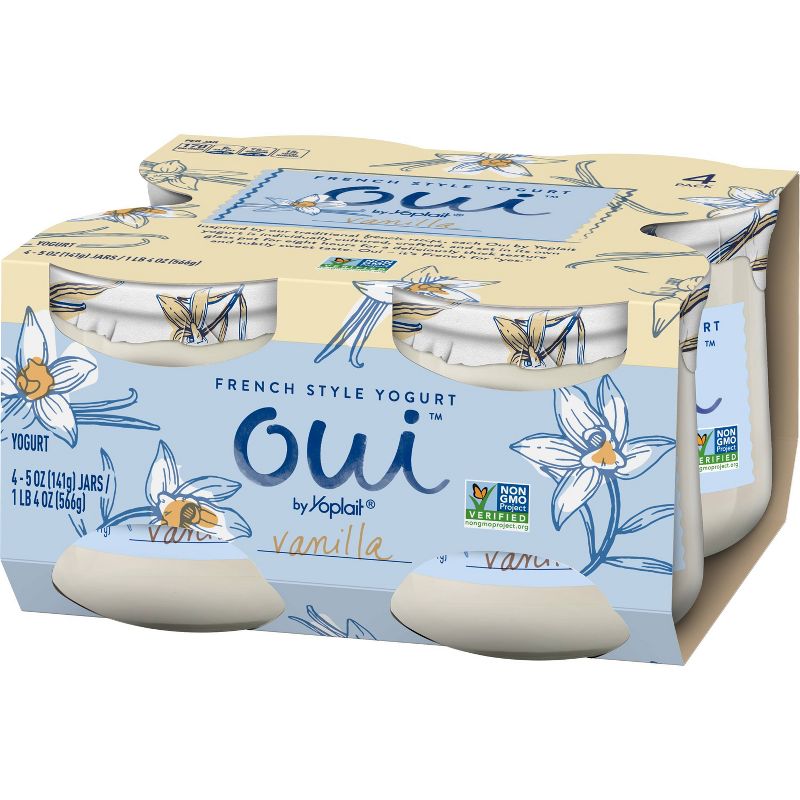 Oui by Yoplait Vanilla Flavored French Style Yogurt - 4pk/5oz jars
