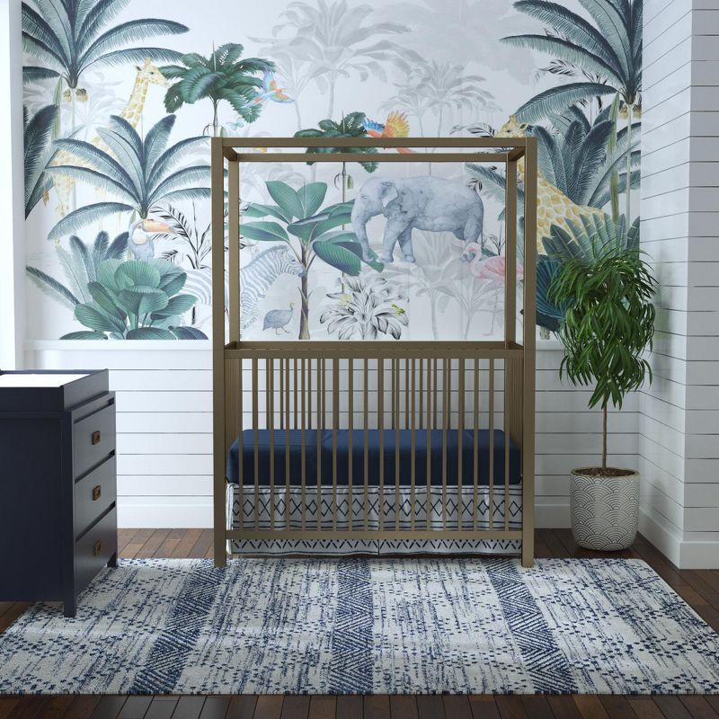 Monarch Hill Haven Metal Canopy Crib, Gold