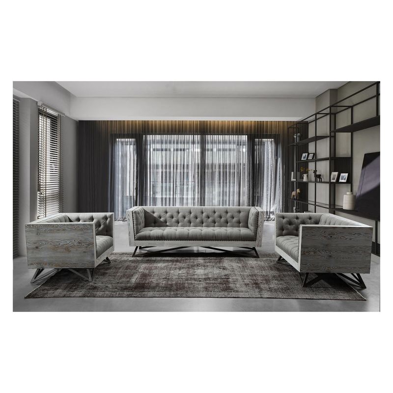 Armen Living Regis Contemporary Chair Gray