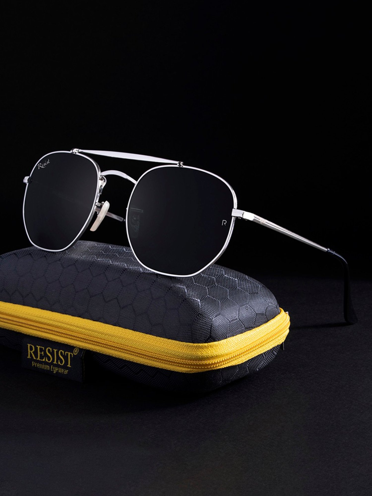 Resist Eyewear Black UV Protection Unisex Sunglasses