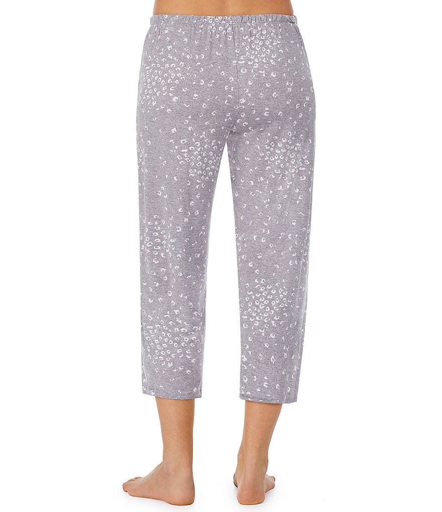 Donna Karan Scattered Animal Print Knit Capri Coordinating Sleep Pants