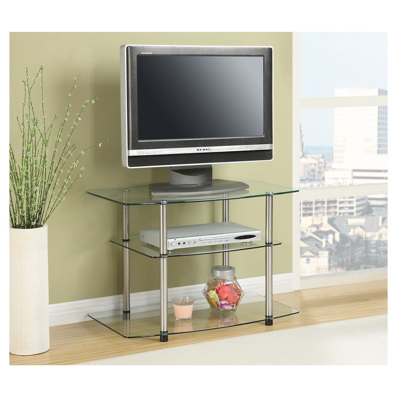 Rosemark 3 Door Media Credenza TV Stand for TVs up to 66" Gray - Treasure Trove Accents