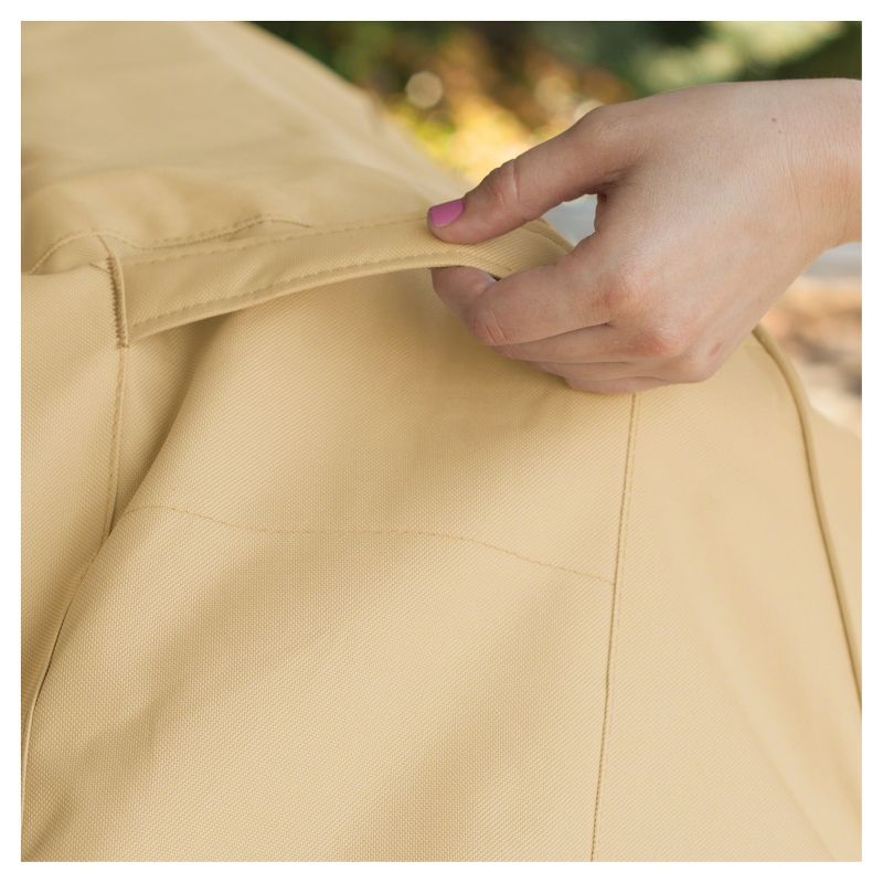 Veranda Patio Rectangular/Oval Table And Chair Cover - 88"x58"x23" - Light Pebble - Classic Accessories