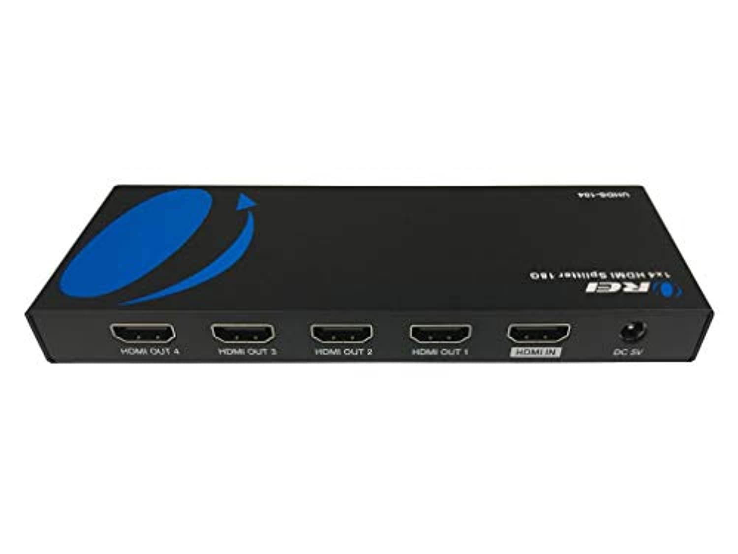 Orei UltraHD 4K @ 60 Hz 1 X 4 HDMI Splitter 1 in 4 Out 4 Port 4: 8-Bit - HDMI 2.0, HDCP 2.0, 18 Gbps, EDID, Duplicate / Mirror 4K Screens - UHDS-104 (UHDS-104)