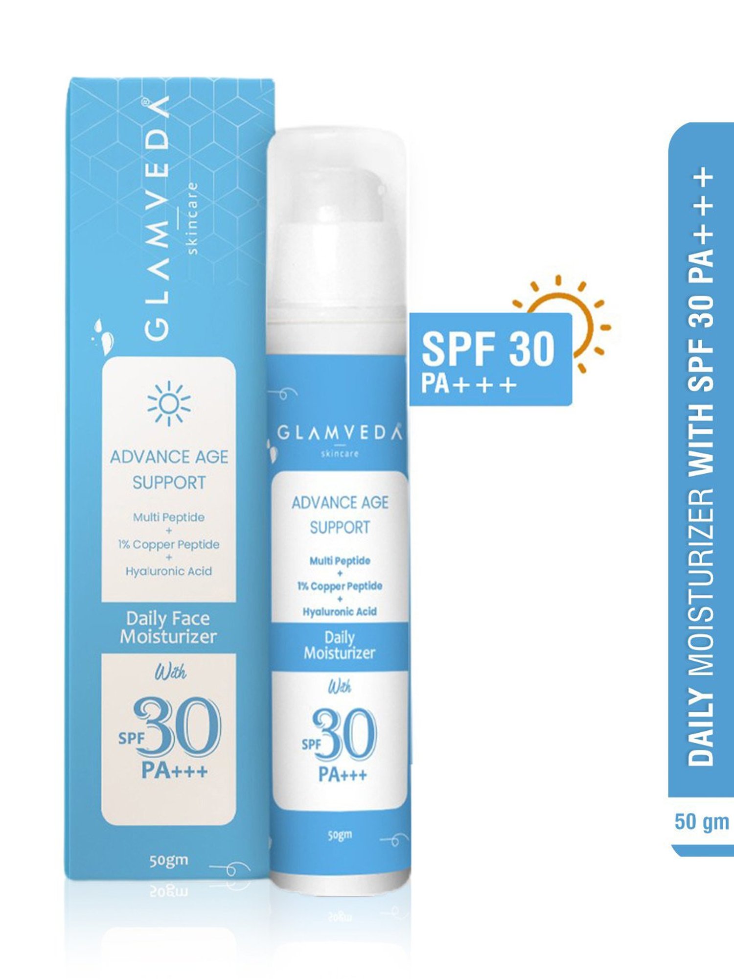 Glamveda Advance Age Support Daily Moisturizer SPF 30 PA+++ - 50 gm