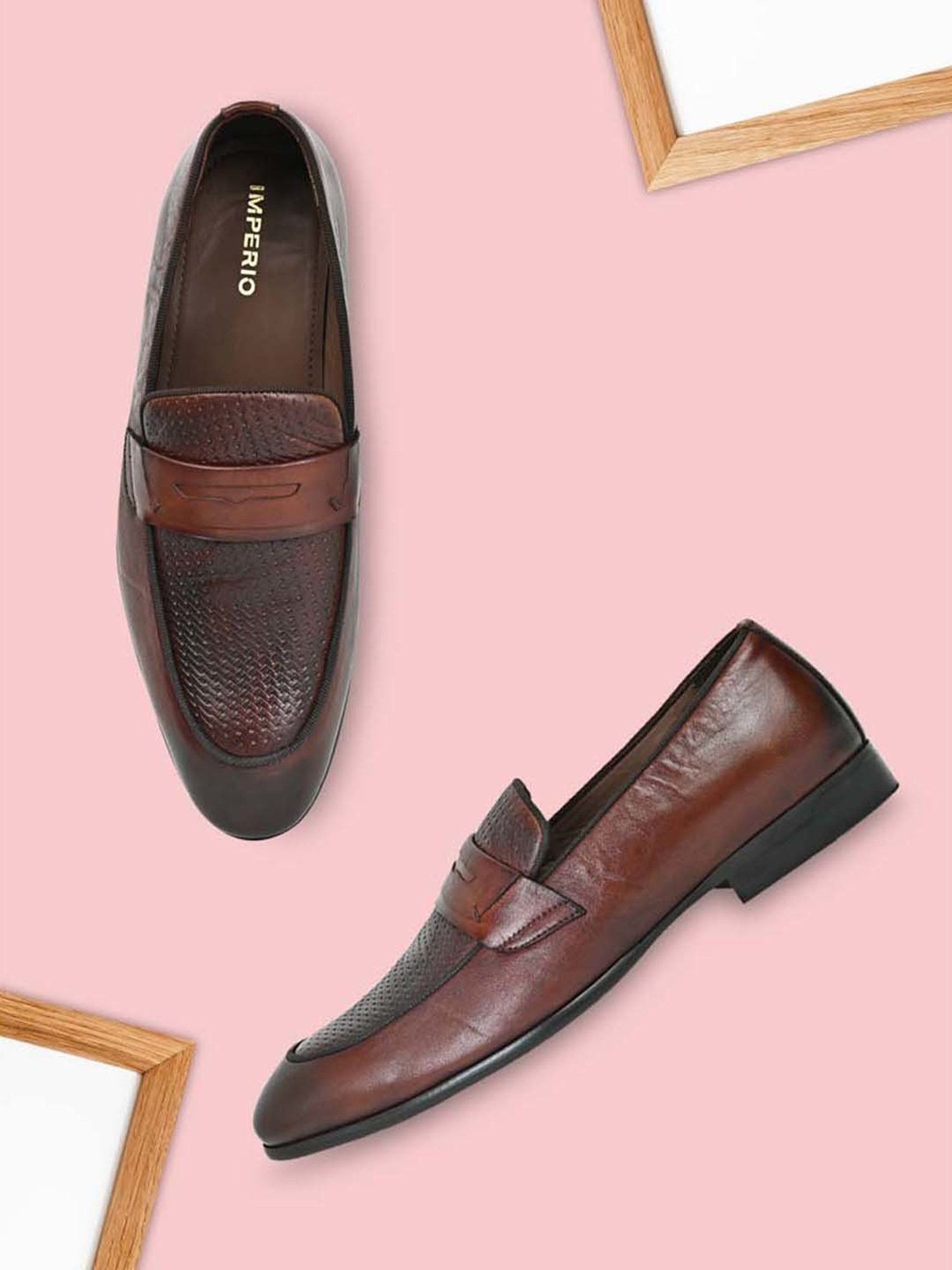 Imperio by Regal Men's Brown Formal Loafers