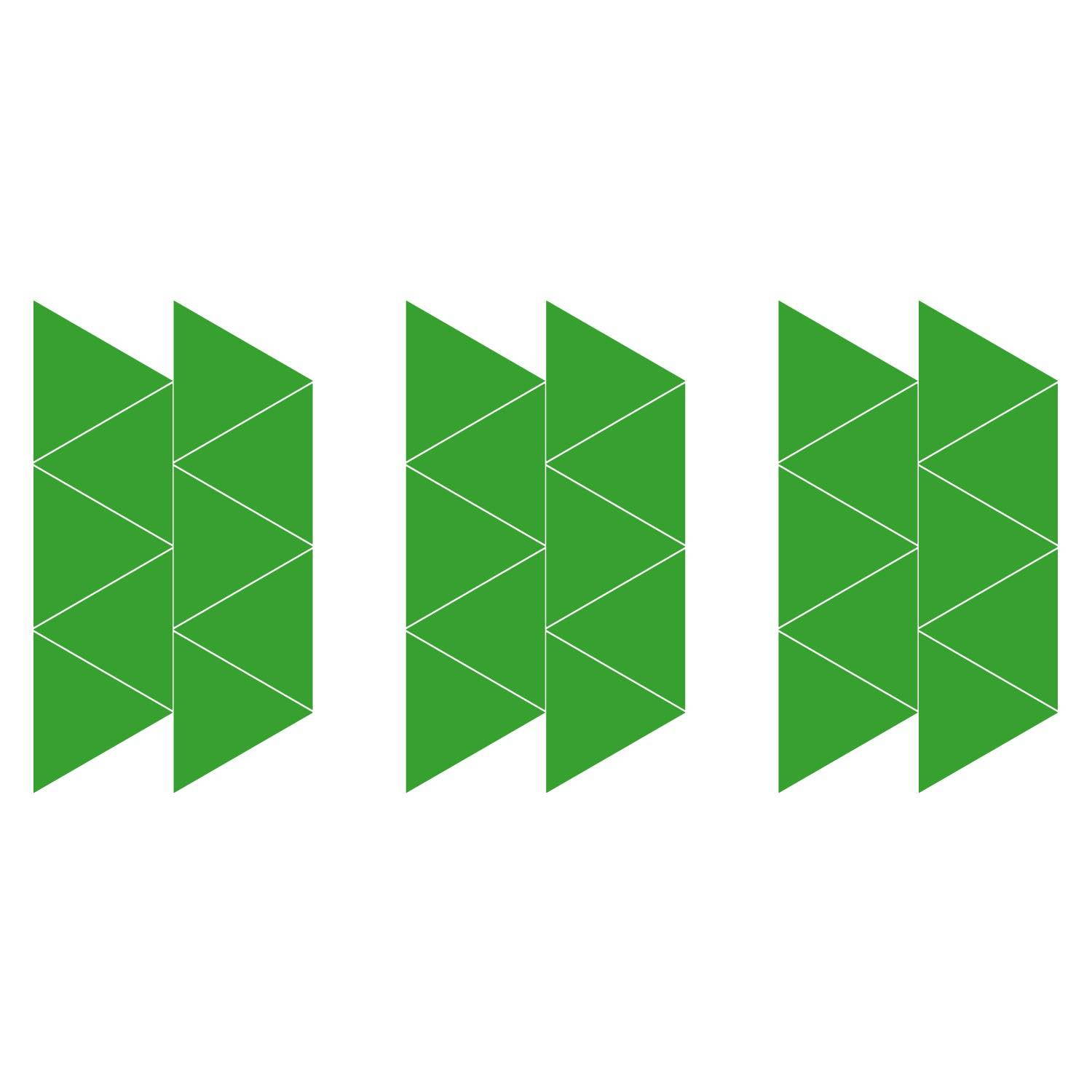 LiteMark 3.5 Inch White Triangle Decals - Pack of 30