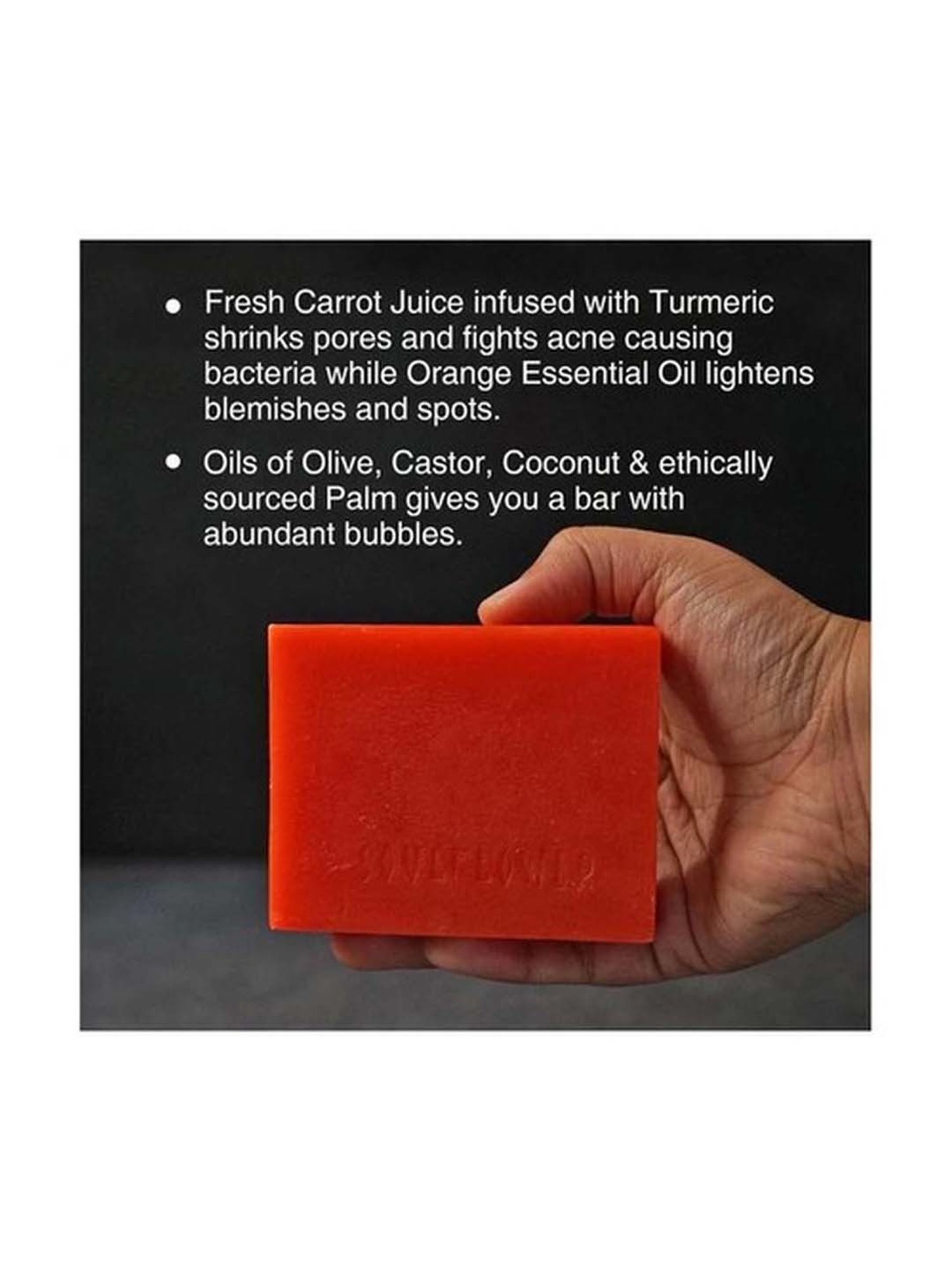 Soulflower Orange Carrot Soap - 150 gm