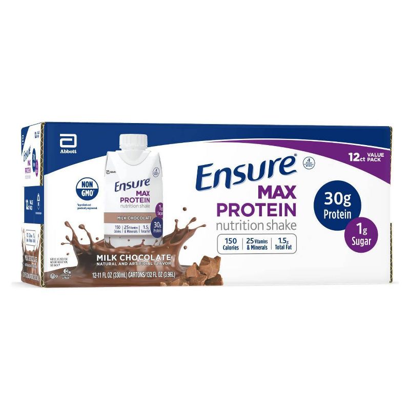 Ensure Max Protein Shake - Chocolate - 12pk/132 fl oz
