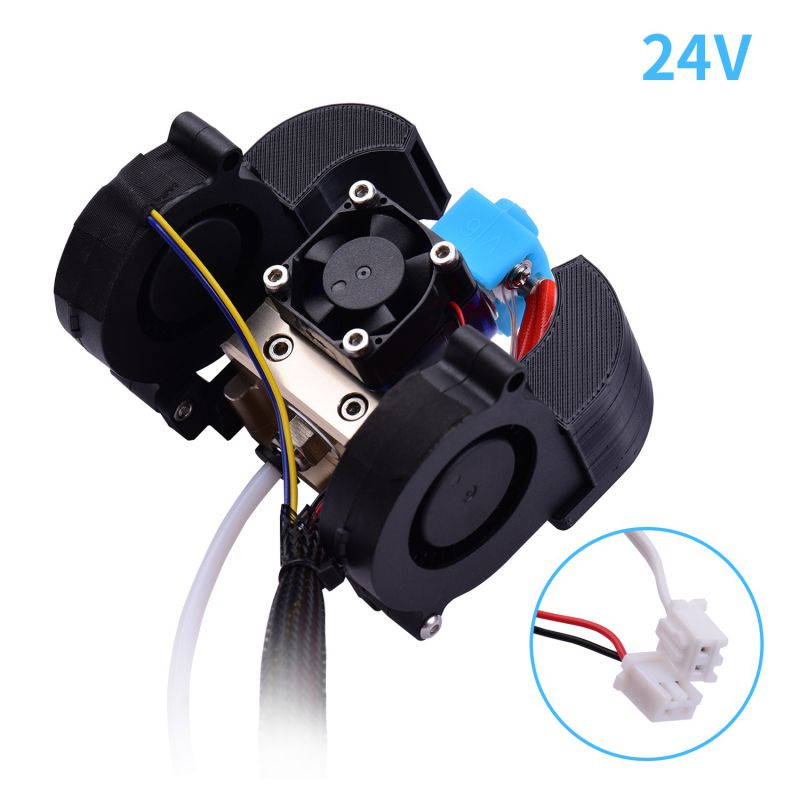Aibecy Ender Full Assembled Extruder Hotend Kit with Aluminum Heating Block 0.4mm Nozzle Cooling Fan 24V Compatible with Creality Ender-3/Ender-3 Pro 3D Printer