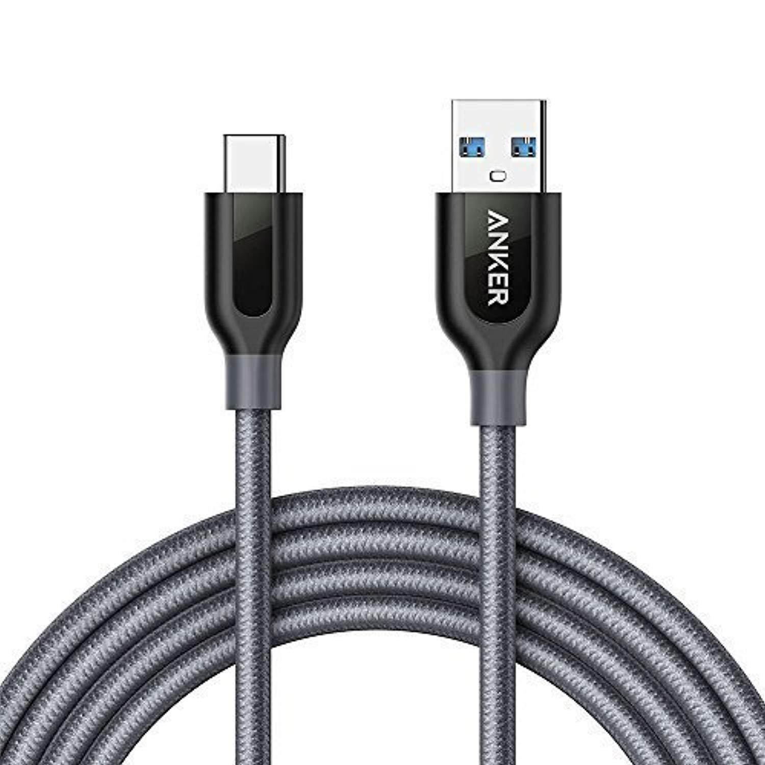 Anker Powerline+ USB C to USB 3.0 Cable (6ft), High Durability, for Samsung Galaxy Note 8, S8, S8+, S9, S10, MacBook, Sony XZ, LG V20 G5 G6, HTC 10, Xiaomi 5 and More