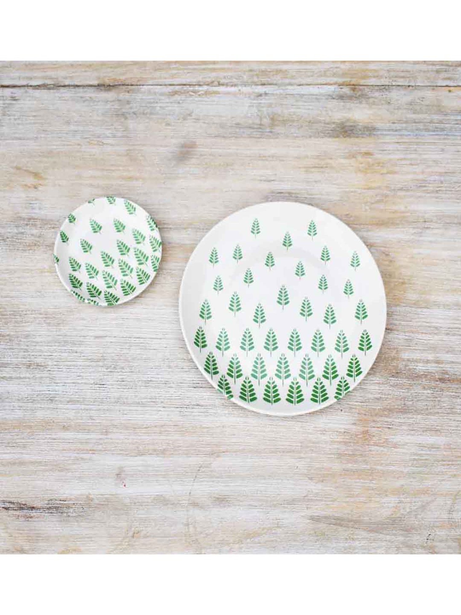 Fanusta Bahaar White Ceramic Side Plate - Set of 1