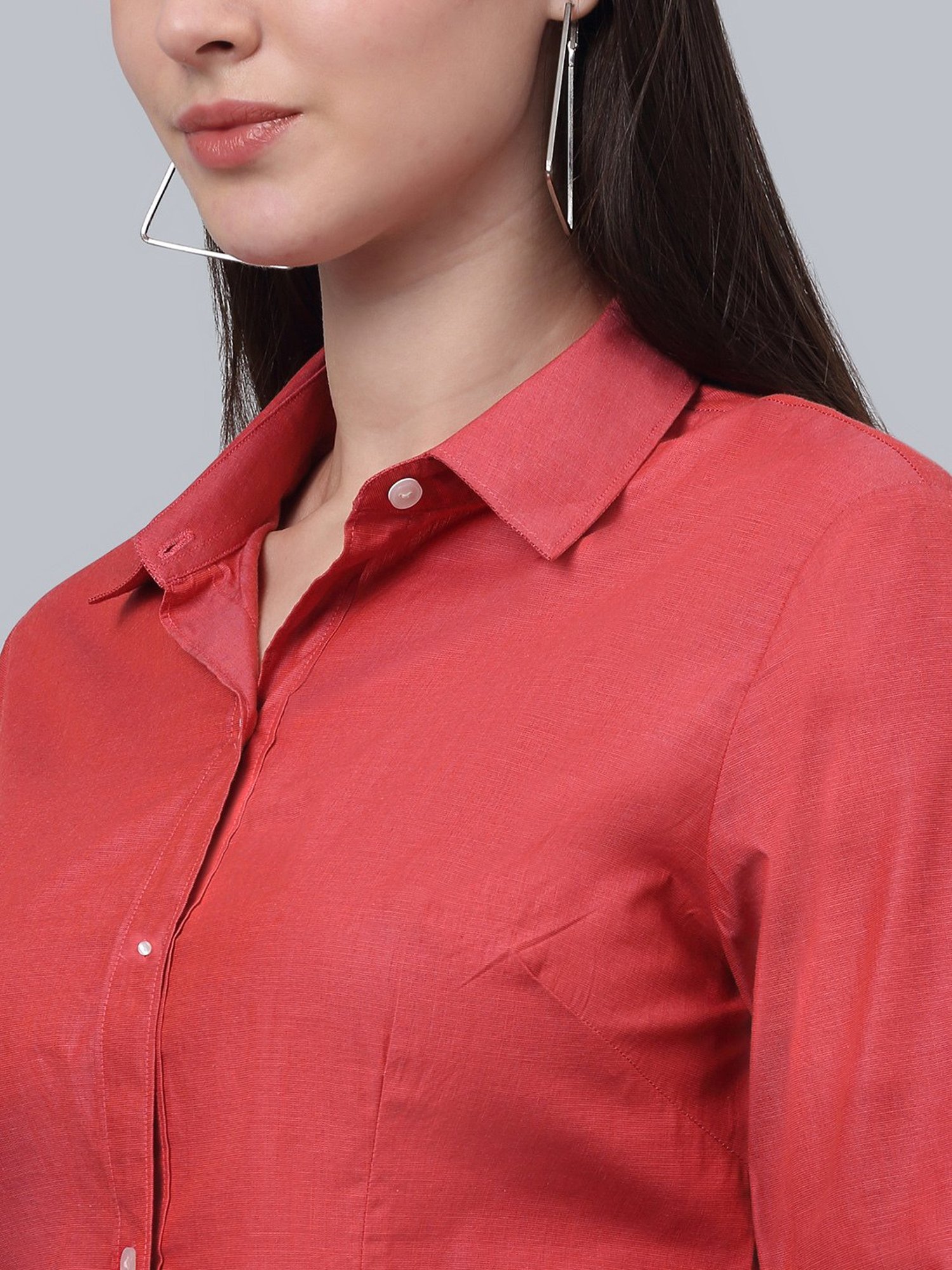 Crozo By Cantabil Coral Cotton Regular Fit Shirt