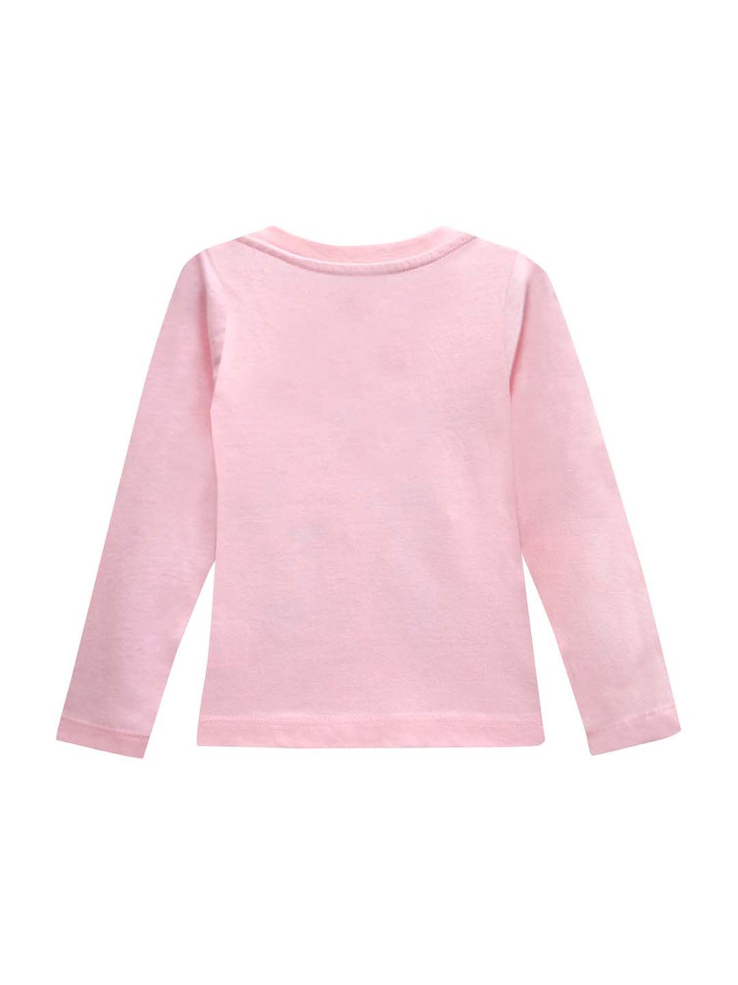 A.T.U.N. Kids Pink Cotton Printed Full Sleeves Tee