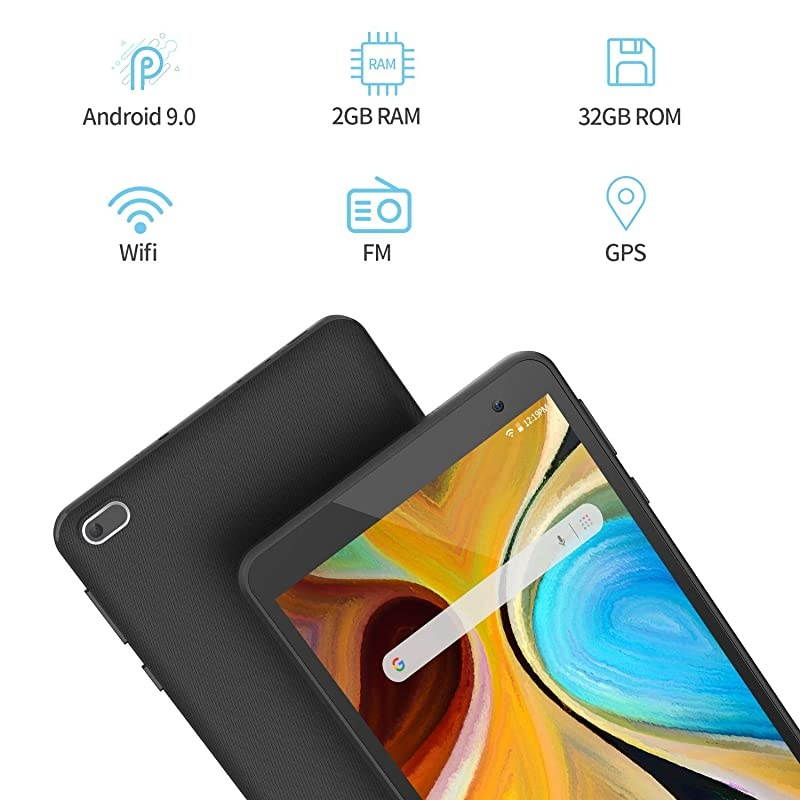 MatrixPad S7 7 inch Tablet, Android OS, 2GB RAM, 32GB Storage, 5MP Rear Camera, Quad-Core, IPS HD Display, FM, GPS, Wi-Fi Only, Black