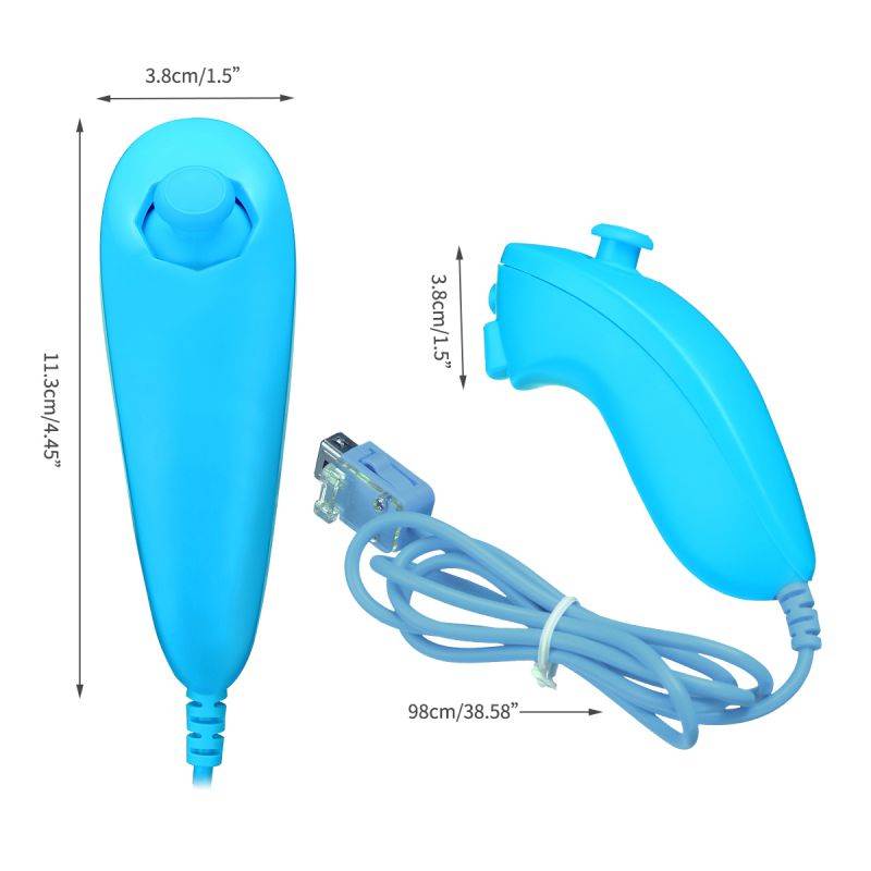 FirstPower Wii Nunchuck Controller,Nunchuck Joystick Gamepad Controller for Wii/Wii U Console (White)