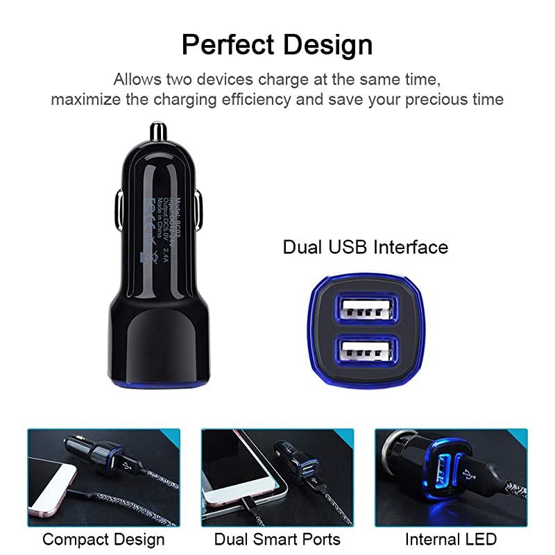 C Charger Set Dual Port Wall Plug with 2 Pack Fast Charging Type C Cord Compatible with Samsung Galaxy S20 S20+ S10e S10 S10+ S9 S9+ S8 A20 A10e A50 A70 A80 Note10 9 8Google Pixel 33a2XL