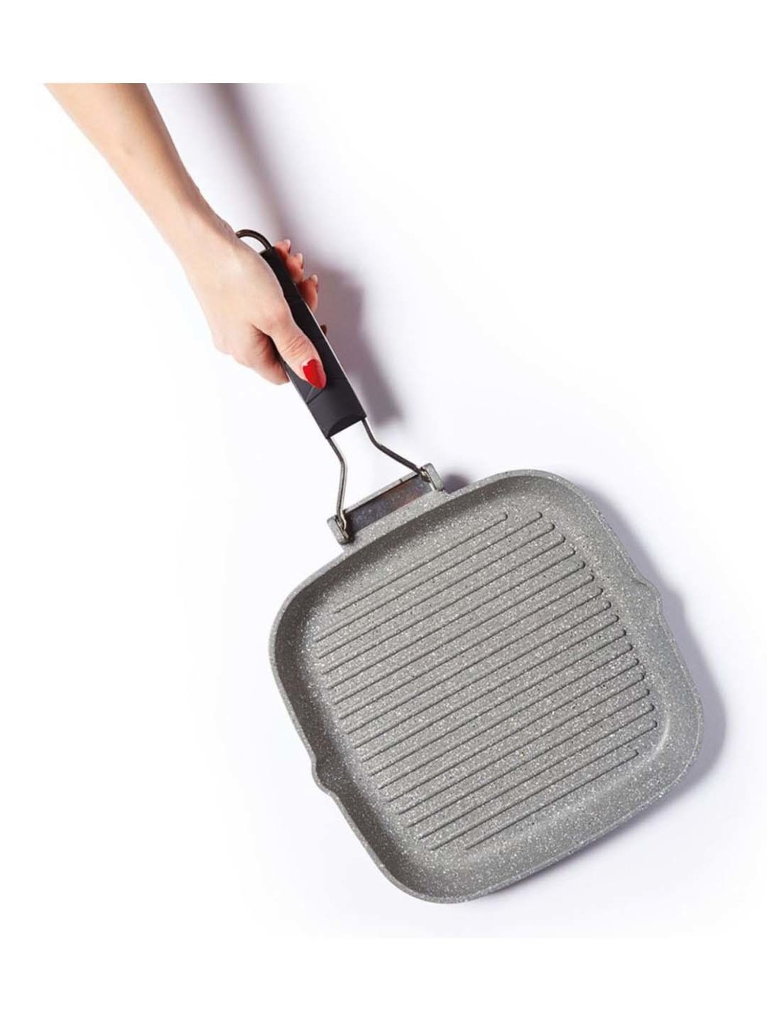 MasterClass Grey Medium Aluminium Grill Pan - 24 cm