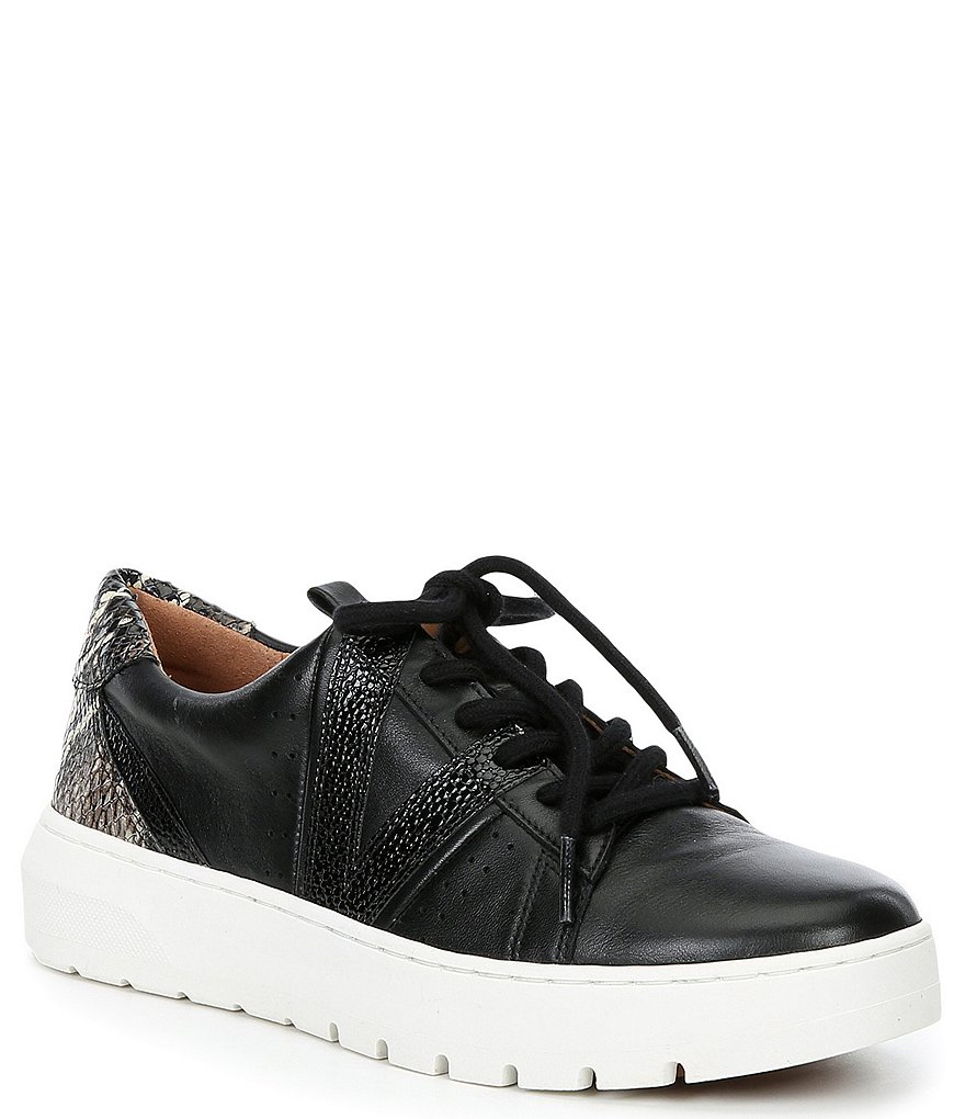 Vionic Simasa Rays Snake Print Accent Leather Sneakers
