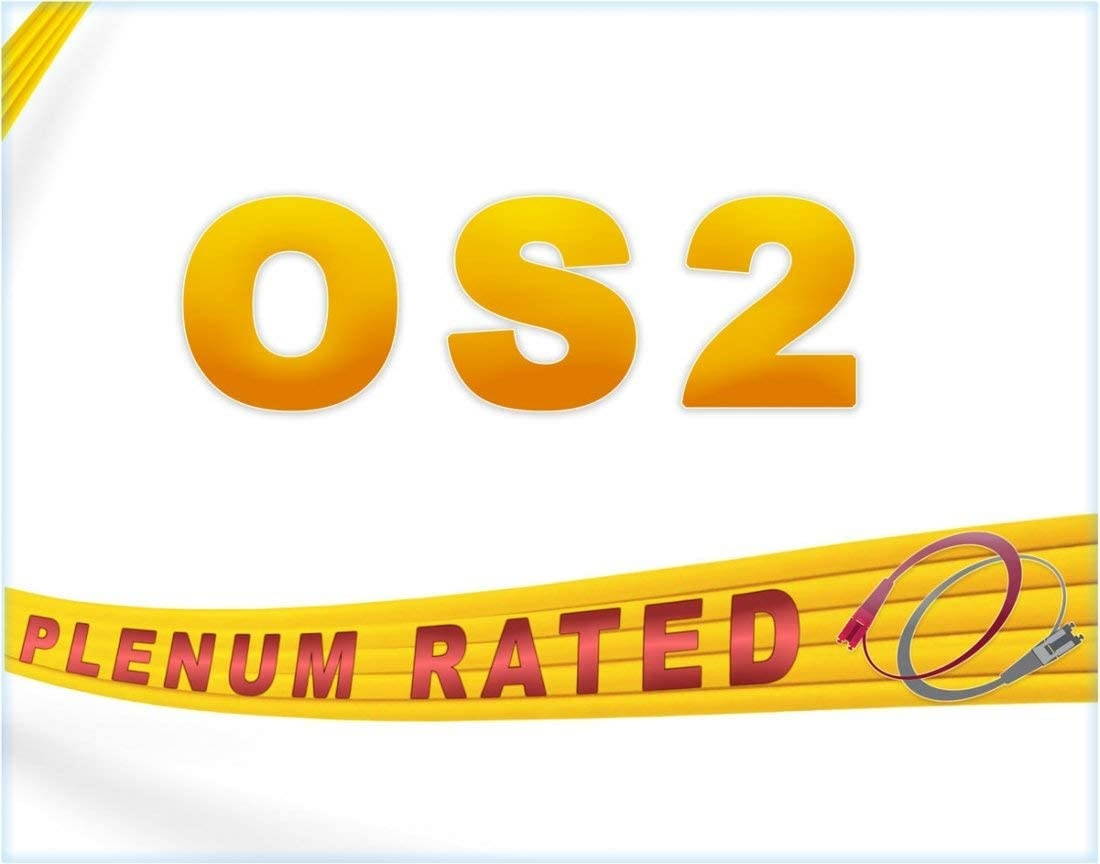 FiberCablesDirect - 7M OS2 LC LC Fiber Patch Cable |Plenum Duplex 9/125 LC to LC Singlemode Jumper 7 Meter (22.96ft) | Length Options: 0.5M-300M | 1g 10g sfp 10gbase lc/lc dx Zip-Cord PVC ofnp lc-lc