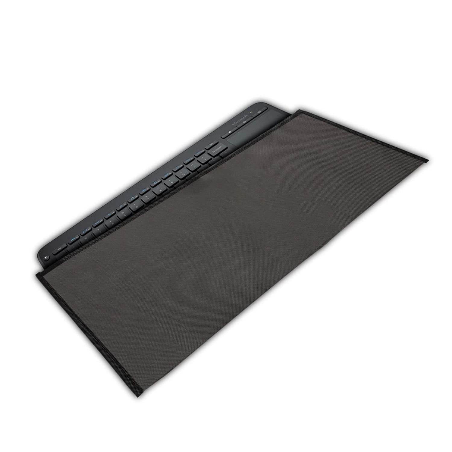 kwmobile Keyboard Cover Compatible with Microsoft All-in-One Media Keyboard - Protective Skin Computer Keyboard Dust Cover Case - Dark Grey