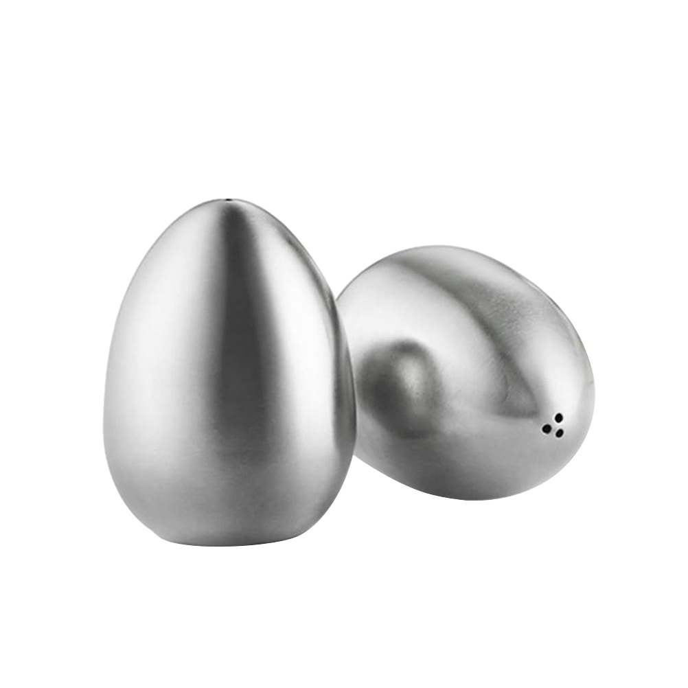 1 Pc Stainless Steel Egg Shaped Pepper Shaker Sugar Shaker Spices Seasoning Sauce Container Kitchen Supplies (1 Hole)